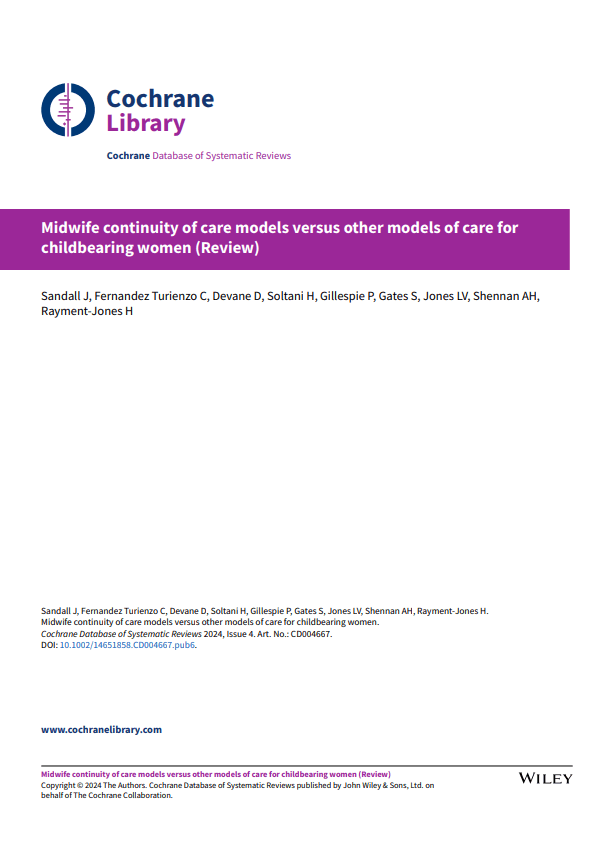 Midwife-led continuity models of care for childbearing women